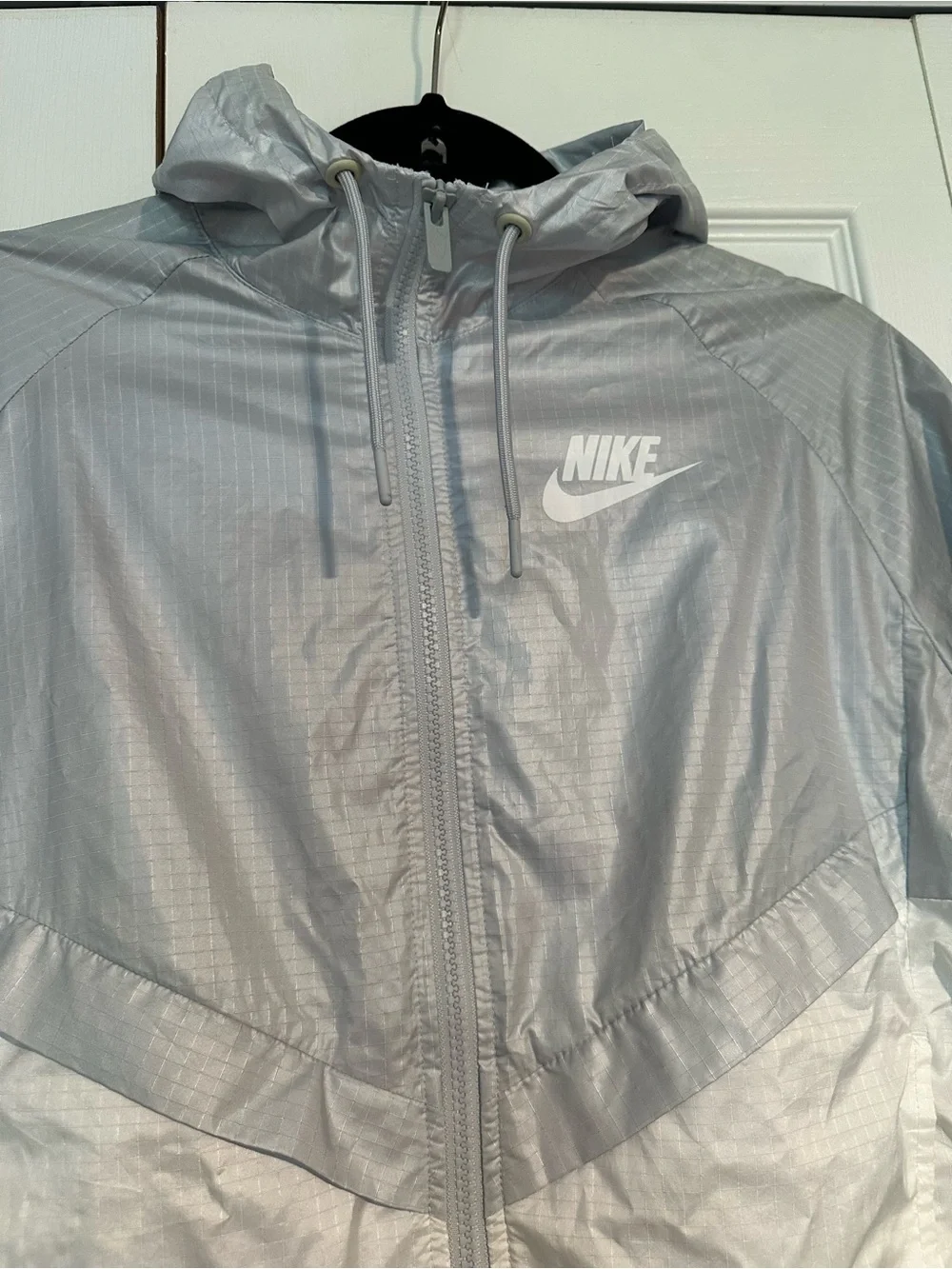 Nike Silver White Windrunner Windbreaker Jacket